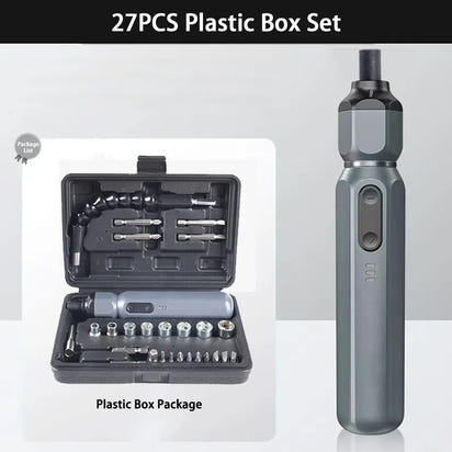 Mini Cordless Electric Screwdriver Manual/Auto Rechargeable Lithium Battery Household Small Electric Drill Screw Driver Bit Tool