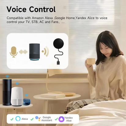 iHseno Tuya WiFi IR Remote Control Smart Universal for TV Air Conditioner Alexa Remote Control Work with Alexa Google Home